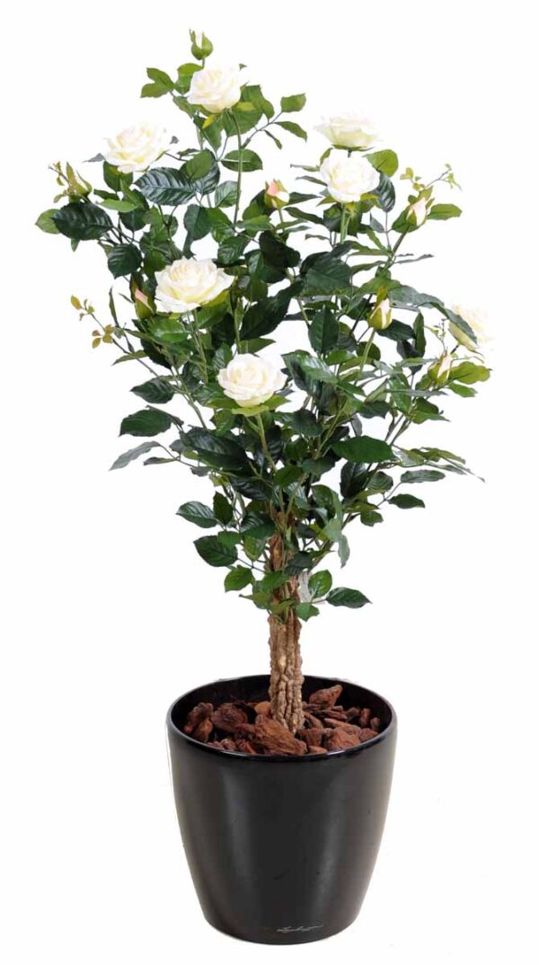 plante artificielle rosier royal arbuste rose creme 1 1